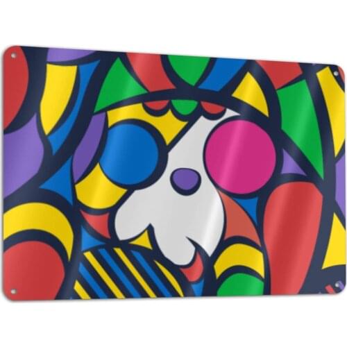 Colorful Geometric Figures Poster Funny Art Decor Vintage Aluminum Retro Metal Tin Sign Painting Decorative Signs 20x30cm