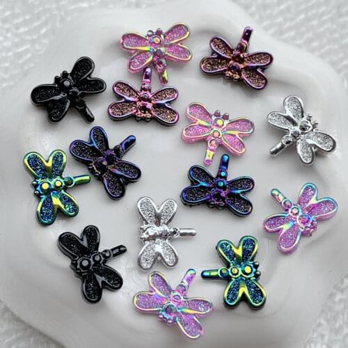 Cute Resin Small Animal Dragonfly Cabochon Cartoon Craft DIY Flatback Embellishment Accessories Scrapbooking Decoration 9*12mm