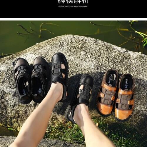 Fashion Casual Sandals Mens Shoes 2021 Summer Trend Mens Large Size Shoes Breathable Outdoor Beach Shoes Mens Sandals