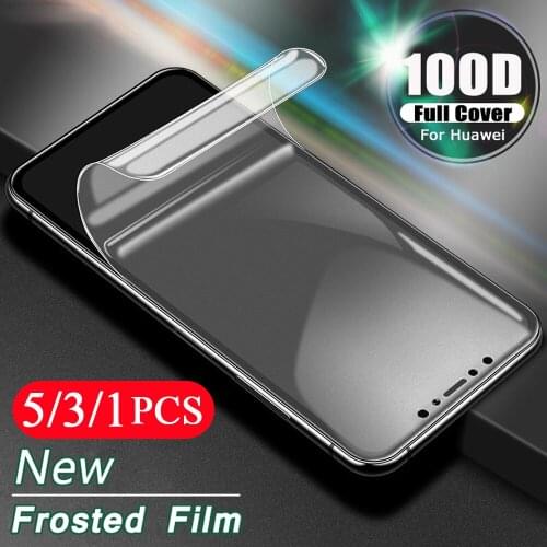 5/3/1Pcs soft phone screen protector for huawei p smart 2021 2020 Z S pro 2019 plus 2018 hydrogel film protective film Not Glass