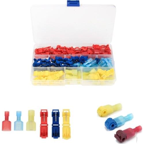 80Pcs Scotch Lock Electrical Cable Wire Connectors Set Quick Splice Lock Wire Convenient Crimp Terminals