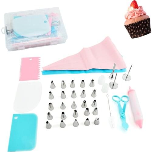 Stainless Steel Icing Piping Nozzles Stainless Steel Flower Cream Pastry Tips Nozzles Bag Cupcake Cake Decorating Tools