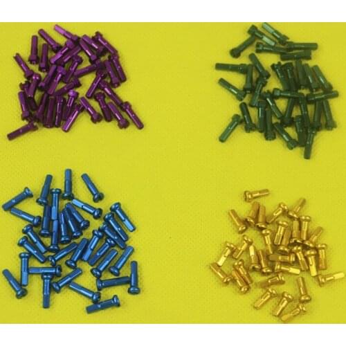SPEEDSAFE 12mm 14mm 16mm Bicycle Nipples 100pc/lot Gauge 14 Head Hexagon Round alloy for External Bike Spokes