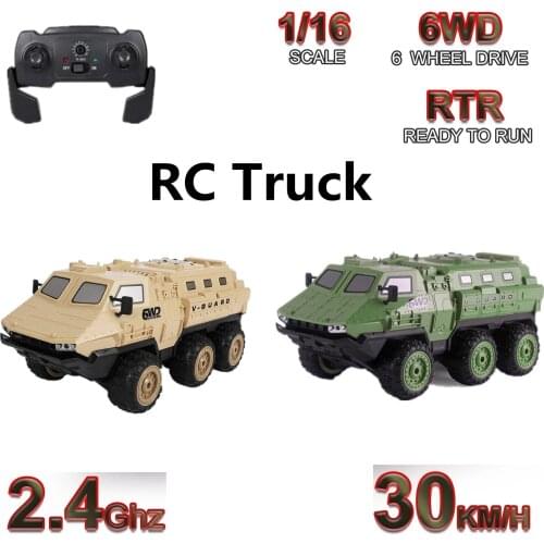 RC Truck 6WD 1:16 27.5cm 30KM/H Climbing RC Car Mountain Off-road Vehicle 2.4G RC Car Toy RTR Gifts For Children