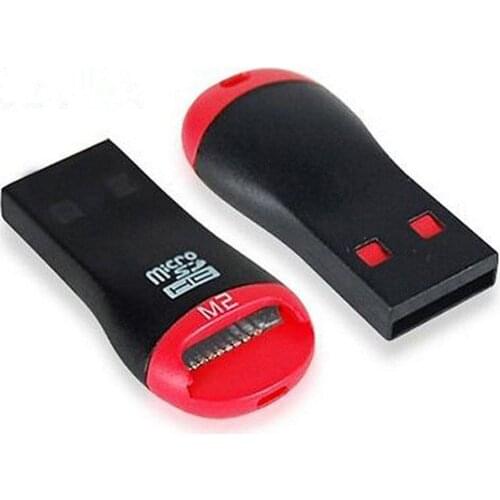 Mini Lanyard Memory Card Reader Adapters To USB 2.0 Adapter Replacement for Micro SD TF Card