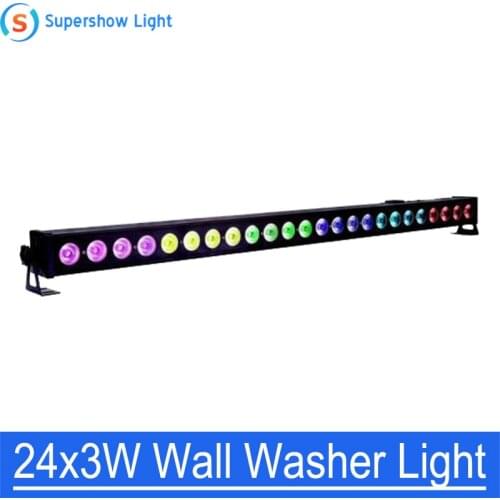 24x3W LED RGB 3in1 Led Wall Wash Light DMX Led Bar DMX Line Bar Wash Stage Light Party Wedding Events Lighting