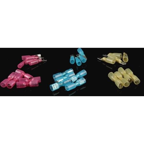 Heat Shrink Connect Terminals Insulated Butt Wire Connector Electrical Cable Male Femalet Docking Spade Terminal