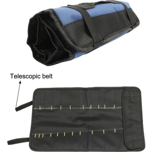 Portable Tools Bag Screwdriver Roll Bag/Case/Pouch Holder with 22 Pockets ,multi-function reel-type hardware tool bag LUBAN
