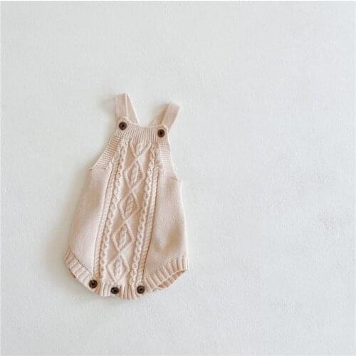 Knitted Baby Clothes Newborn Baby Jumpsuits Overalls Sleeveless Baby Girls Romper Infant Boys Jumpsuit Toddler Romper Onesie