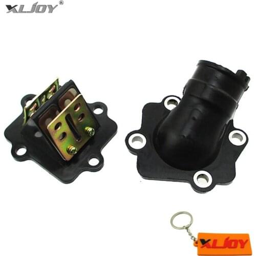 XLJOY Reed Valve Assembly + Carburetor Intake Manifold For 50cc JOG 50 MINARELLI YAMAHA 2-STROKE Scooter 50cc Zuma 50