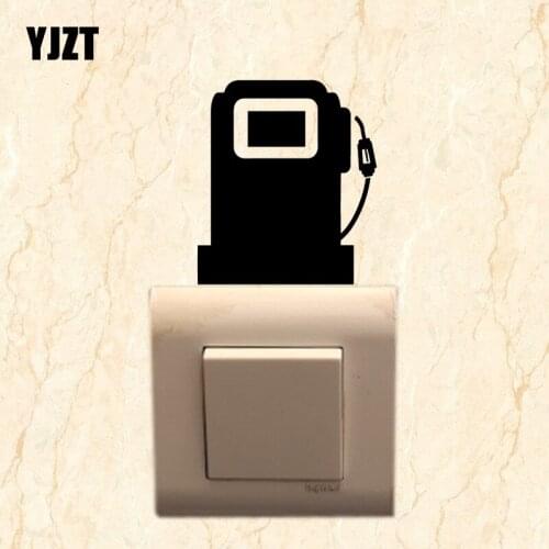YJZT Funny Pattern Vinyl Decal Wall Switch Sticker Decor Cartoon Gas Station Sign S19-0954