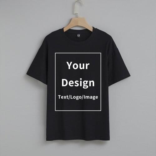 Custom Tshirt for Women Printed Text Diy T Shirt for Girls Your Own Design Brand Logo/Picture Custom Cotton Casual Short Sleeve