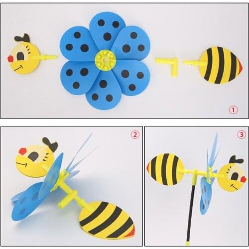 3D DIY windmill Insect Windmill Windsock Wind Spinner Kids Toys Yard Garden Decor Outdoor Balcony viewing