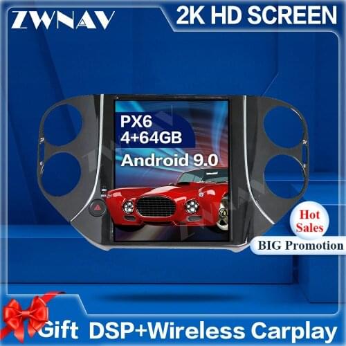 Tesla Screen Android 9.0 Car Multimedia Player For VW Volkswage Tiguan 2010-2016 car GPS Navigation Audio Radio stereo head unit