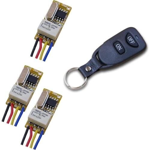 DC3.7V 4.5V 5V 6V 9V 12V RF Wireless Consoles Switch Remote Control Receiver withTransmitter Momentary Toggle Latched adjustable