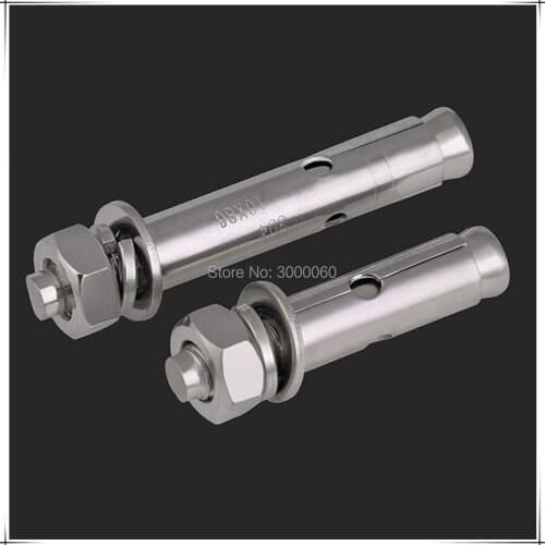 M8x80mm Stainless Steel 304 Sleeve Expansion Anchor Bolt 20pcs/lot