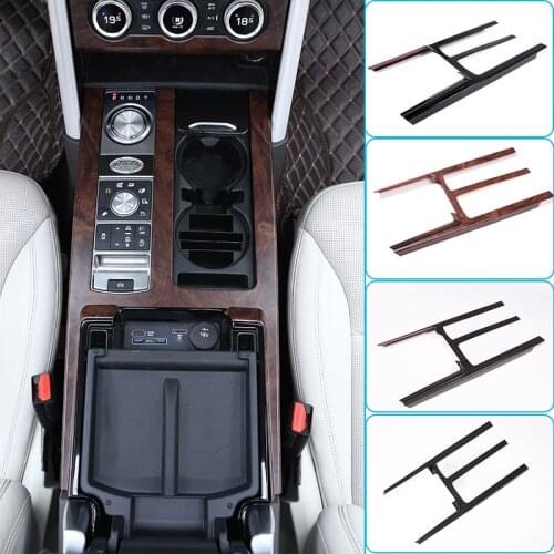 Carbon Fiber For Land Rover Discovery 5 LR5 l462 2017 2018 ABS Chrome Center Console Protection Panel Cover Trim Car Accessory