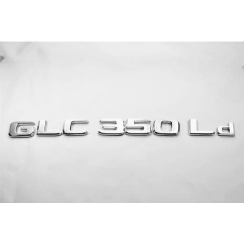 Emblem Badge Decal Trunk Rear ABS for Mercedes Benz GLC350Ld GLC300Ld GLC350Le GLC300Le GLC250Ld Car Exterior Sticker Chrome