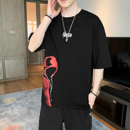 Printed T Shirt Mens Cotton Sport Gym Shirt For Men Fitness Top Tees Workout Clothing Sportswear Jogging Training Sports Tshirt