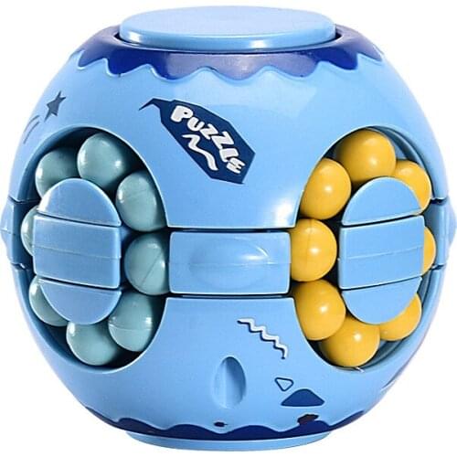 Fidget Toys 2 In1 Magic Bean Cube Rotating Fingertip Gyro Adult Stress Relief Fun Educational Decompression for Childrens Toy