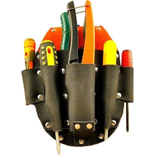Cowhide Tool Bag Waist Pockets Electrician Waist Pocket Case Pliers Screwdriver Knife Tool Pouch Bag