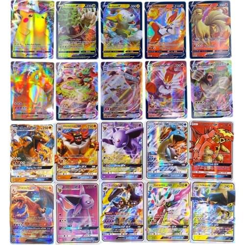 50-300Pcs Pokemons GX Card Shining TAKARA TOMY Cards Game TAG TEAM VMAX GX V MAX Battle Carte Trading Children Toy Gift