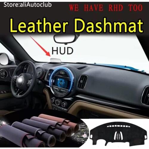 For Mini Countryman Cooper 2017 2018 2019 Leather Dashmat Dashboard Cover Dash matsCarpet Custom Car Styling accessories