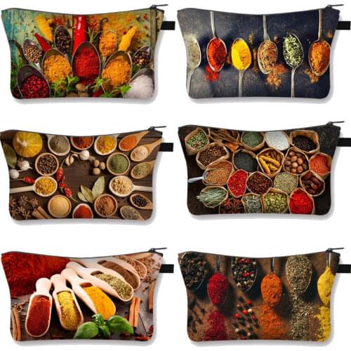 Kitchen Seasoning Cosmetic Bag Girls Makeup Bag Woman Cosmetic Case Ladys storage bag Ladies' Mini Handbag