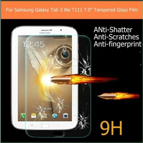 Best quality For samsung galaxy tab 3 lite T111/T110 7.0" Premium Tempered Glass Anti-shatter LCD Screen Protector Film in stock