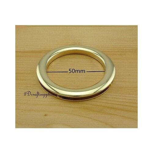 Eyelets metal with washer grommets light gold round 2 pieces 50 mm AT48