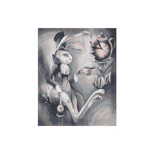 MaHuaf-X1562 Time to drink tea Coloring picture by numbers with acrylic paints on canvas for living room decor