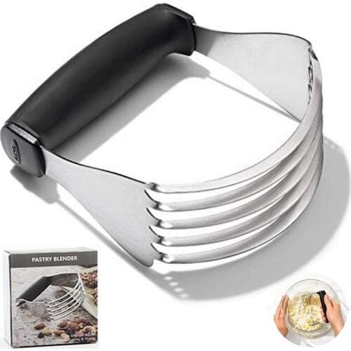 Pastry Cutter Dough Blender Top Professional Pastry Cutter with Heavy Duty Stainless Steel Blades Butter Cutter Flour Mixer