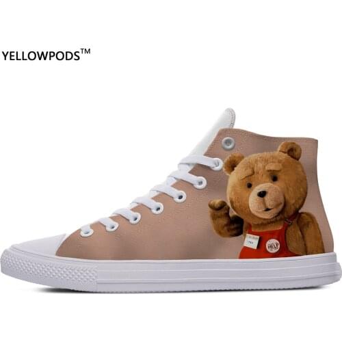 Non-Leather Casual Shoes Ted Funny Comedy Movie Hot Cool Fashion Casual Canvas Shoes High Top Breathable for Men Women