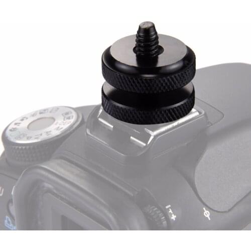PULUZ Reinforced Hot Shoe 1/4 inch Screw Adapter with Double Nut for DSLR Cameras/ GoPro HERO5 /4 /3+ /3 /2 /1