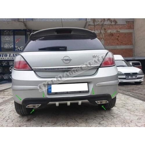 For Opel Astra H 2004 2005 2006 2007 2008 2009 2010 2011 2012 2013 Diffuser Rear Bumper Extension Attachment Car Auto Exhaust