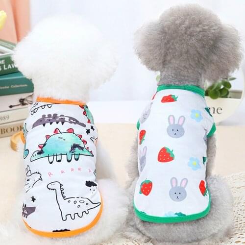 Dog Vest Clothes Spring Summer Pets Outfits Cooling Clothes for Small Dogs Pet T shirt Soft Puppy Dogs Clothes Shirts 104