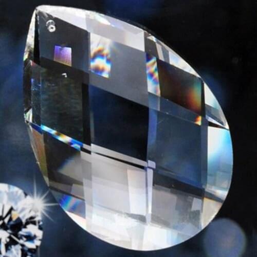 1 PC Chandelier Glass Crystals Lamp Prisms Lighting Parts Pendants Clear 63mm Grid