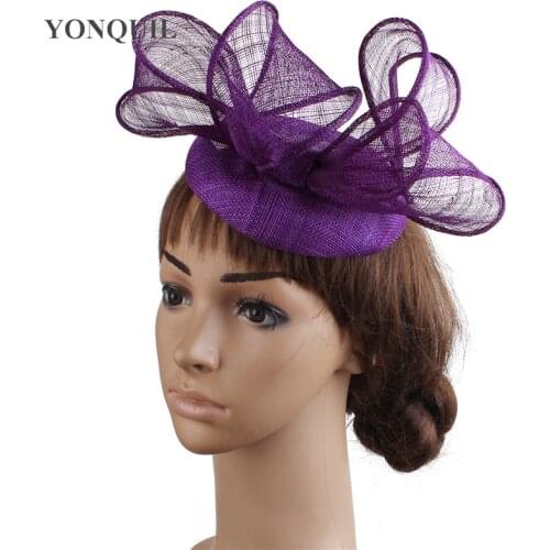 Formal Dress Church Headpiece Sinamay Wedding Fascinator Hats Headbands Bride Nice Cocktail Hair Accessories Headbands Hairpin