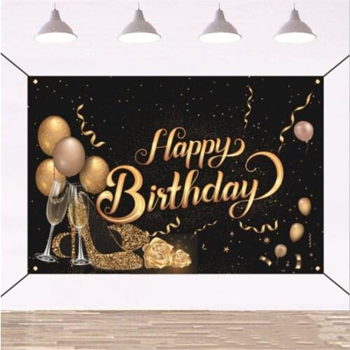 Party Decoration Happy Birthday Banner Background Layout 180cmx120cm Baby Shower Banner Hanging Flag Background Decoration