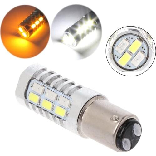 1PC Dual Color Switchback 1157 50W 5630 Yellow White LED Turn Signal Light Bulbs for LED
