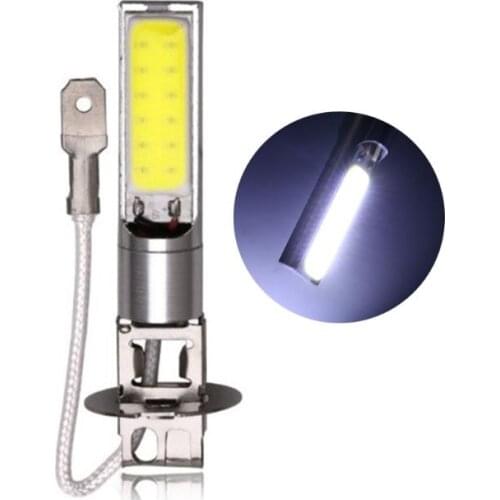 1pc H1/H3 LED Fog Lights Headlight White 6000K COB LED Headlight Driving Lamps