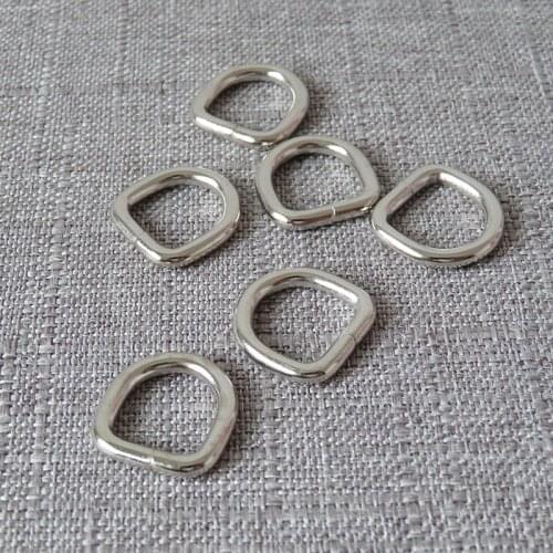 100Pcs Wholesale 12mm Webbing Metal Buckle D Ring Hardware For Cat Dog Pet Collar Bag Belt Purse Strap Loop Clasp DIY Accessory