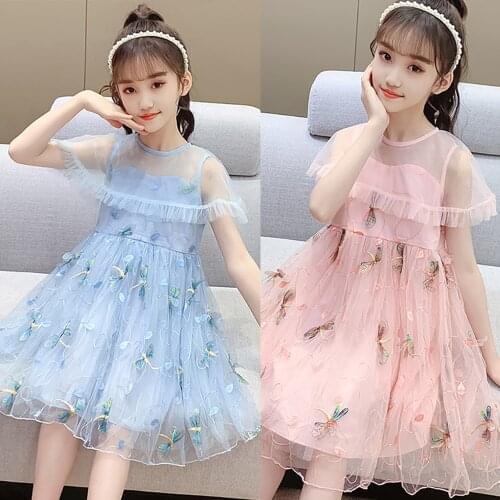 2021 Summer Girl Clothes Kids Dresses For Girls Lace Flower Dress Baby Girl Party Wedding Dress Children Girl Princess Dress