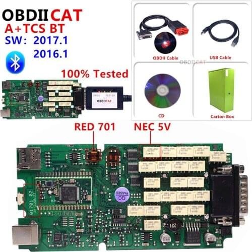 5PCS High Quality A+ Single PCB NEC Relay OBD2 Diagnostic Repair Tool For Car And Truck New Version Software 2017.R3 With Keyegn