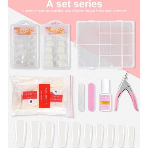 6 Pcs/Set Nail Art Set Nail Glue False Nail Storage Box Nail Art Set Nail Art Tools Manicure Set Acrylic Kit Nail Art Tools