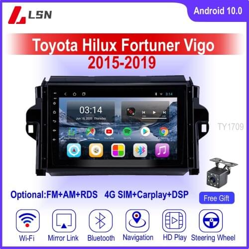 9" Android 10 For TOYOTA FORTUNER VIGO 2015,2016,2017,2018,2019 Multimedia Video GPS Navigation Car Radio Player Auto Navi