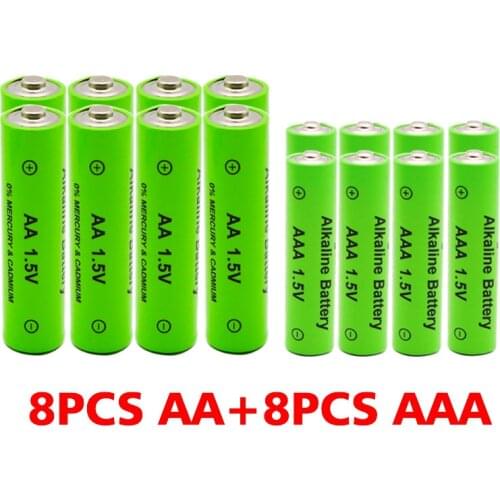 AAA + AA Rechargeable AA 1.5V 3000mah - 1.5V AAA 2100mAh Alkaline Battery Flashlight Toy Watch MP3 Player, Free Delivery