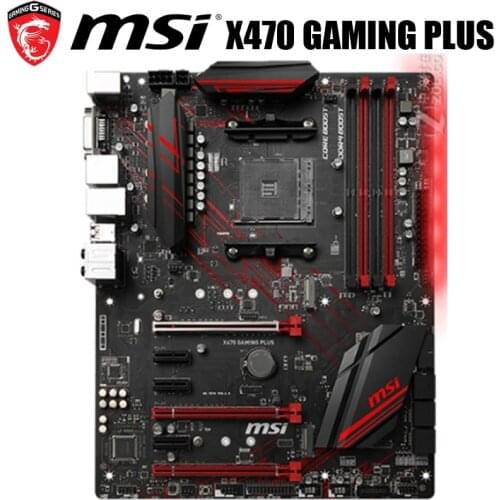 AM4 MSI X470 GAMING PLUS Motherboard AMD X470 Original Desktop MSI X470 Mainboard Socket AM4 AMD Ryzen 7th Gen DDR4 64GB Used