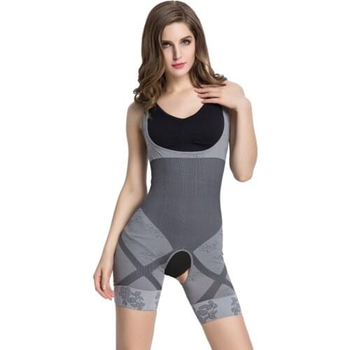 Bamboo Charcoal Magic Slim Full Body Shaper Suit Waist Cincher Trainer Thigh Reducer Panty Control Push-Up Shapewear
