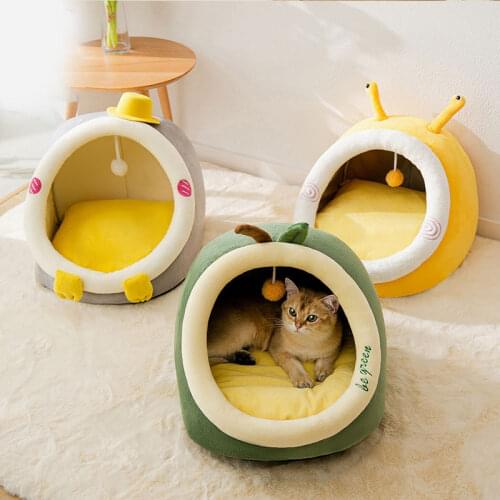 Pet Bed Dog House Kennel Puppy Cat Litter Bed Home Shape Nest Sofa Indoor Small Dogs Cats Cushion Removable Pillow Chihuahua Mat